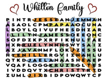 Load image into Gallery viewer, Customizable Family Word Search (Framed)
