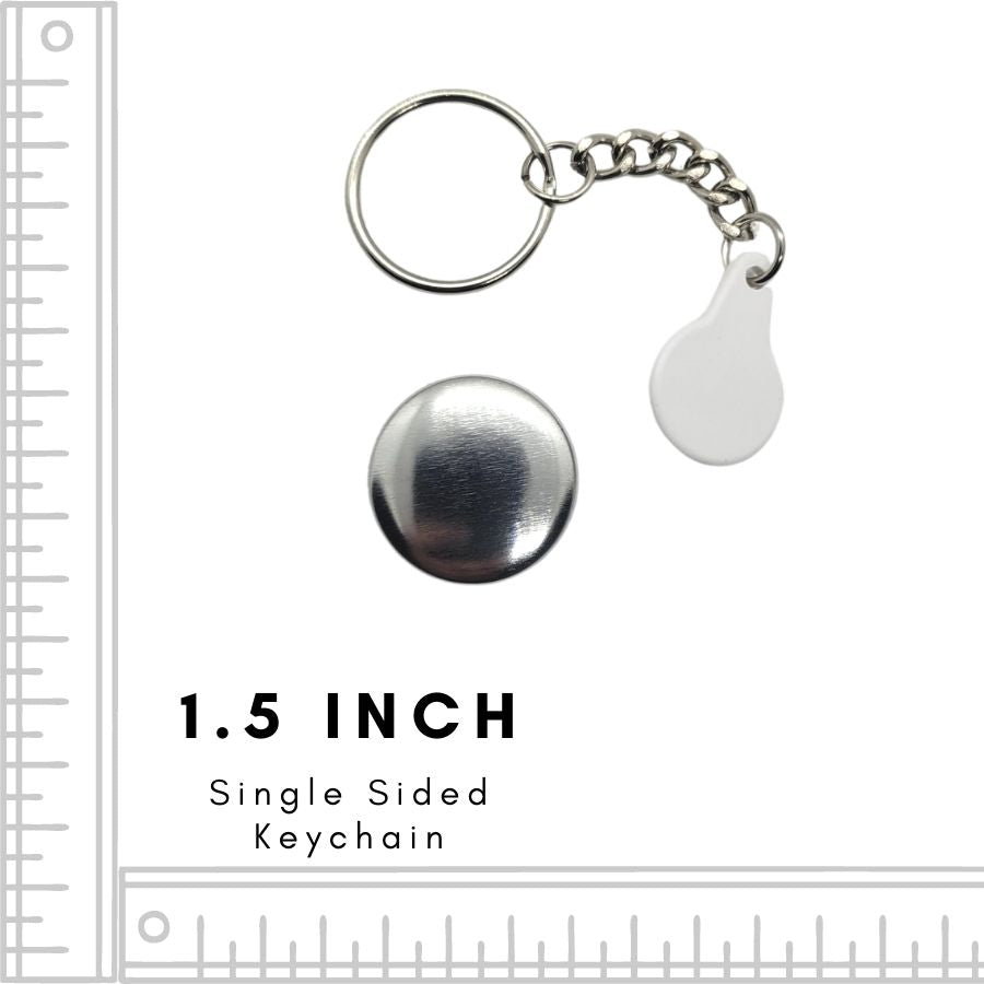 1.5 Inch Single Sided Key Chain
