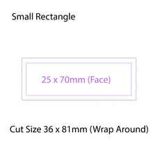 Load image into Gallery viewer, Rectangle 1 x 2.75 Inch Horizontal Pin Back Button
